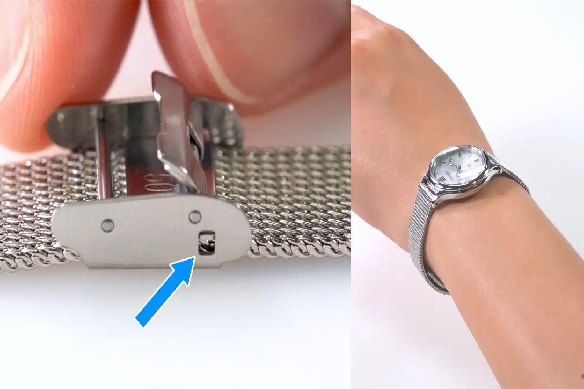 كوچك كردن بند ساعت حصیری