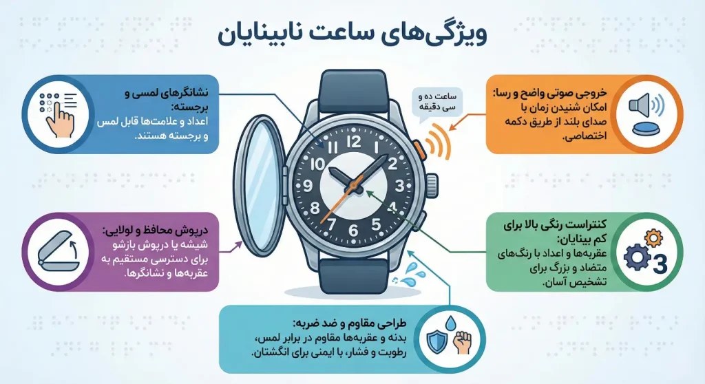 خرید ساعت نابینایان