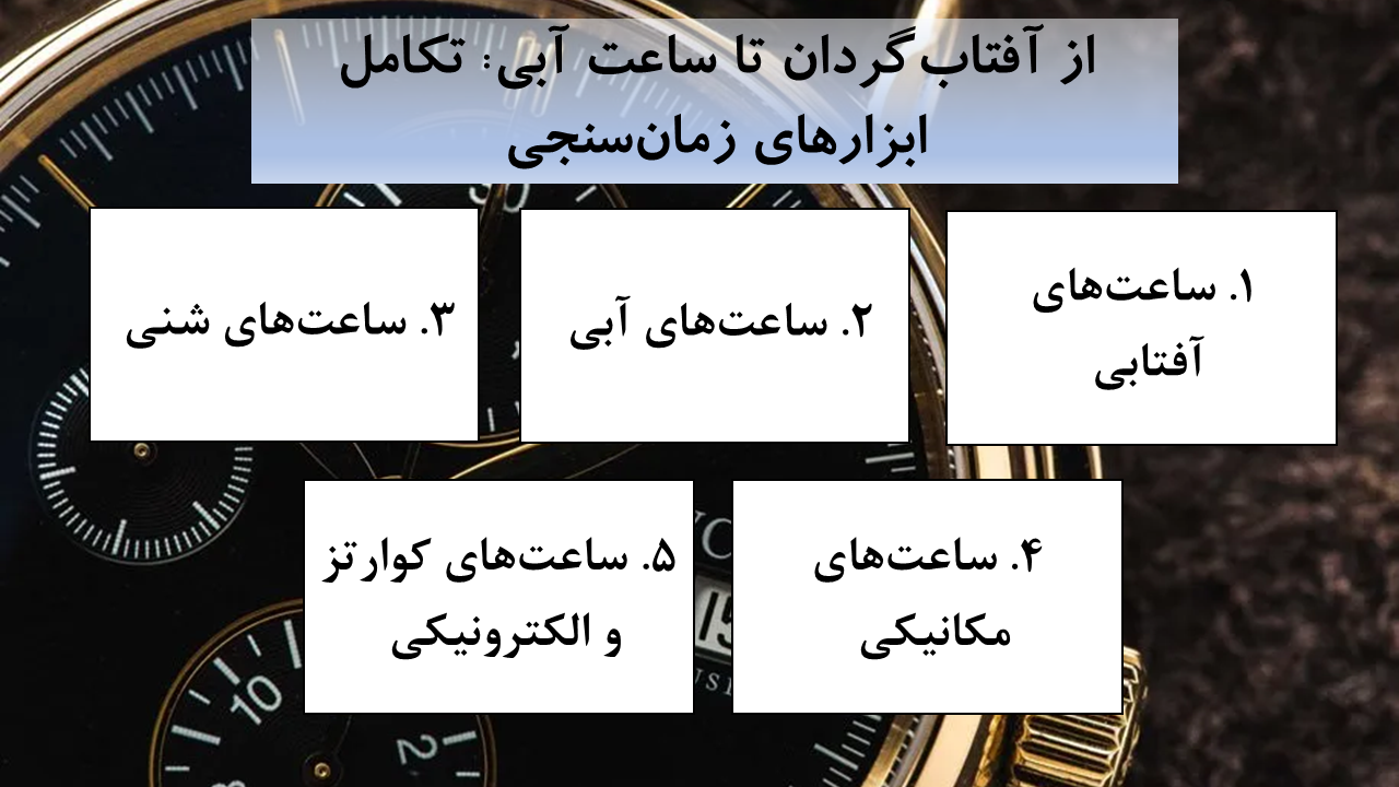 تکامل ابزارهای ساعت سنجی