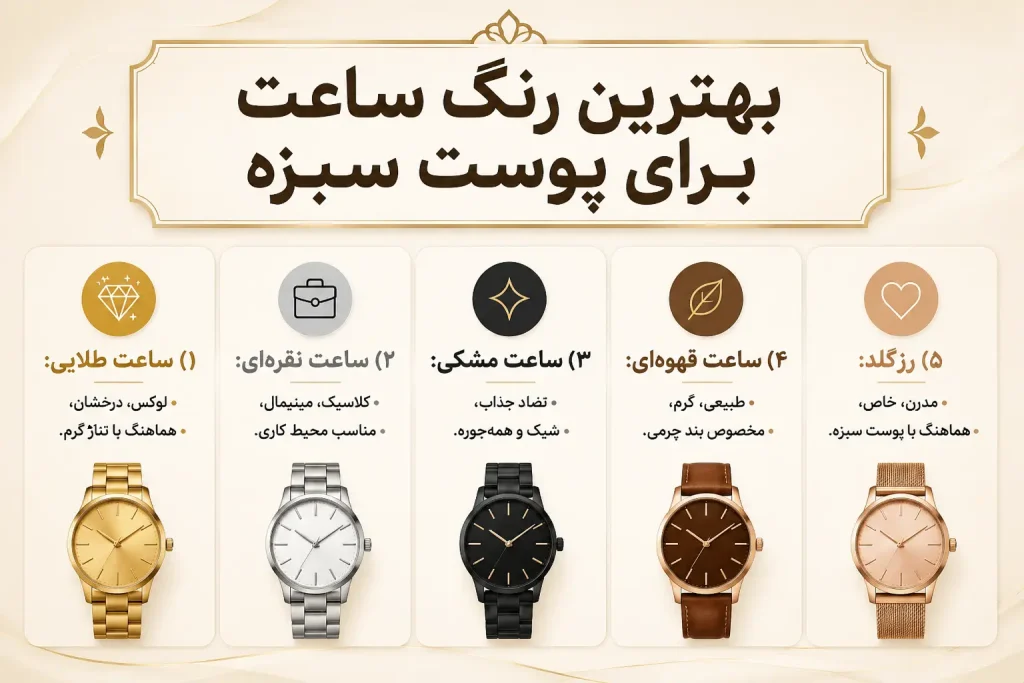 بهترین رنگ ساعت برای پوست سبزه