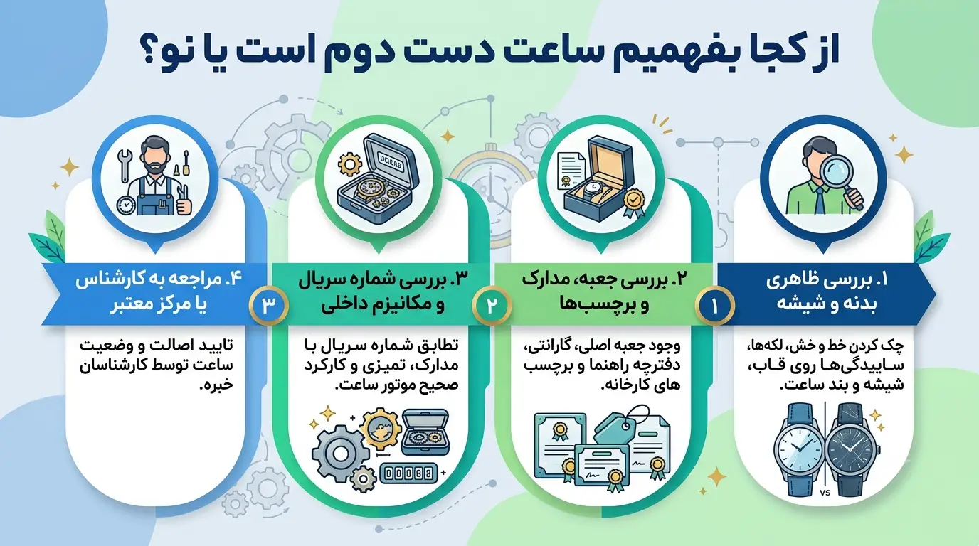 چطوری بفهمیم ساعت دست دومه یا نو